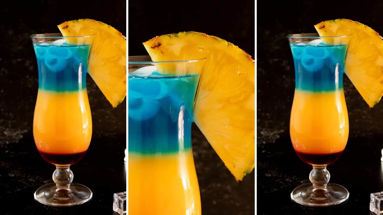 Warstwowe drinki Blue Curacao i Grenadina: Przepisy krok po kroku
